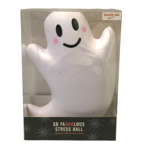 So Faboolous White Ghost Shaped Halloween 5" Stress Ball - Picture 1 of 4